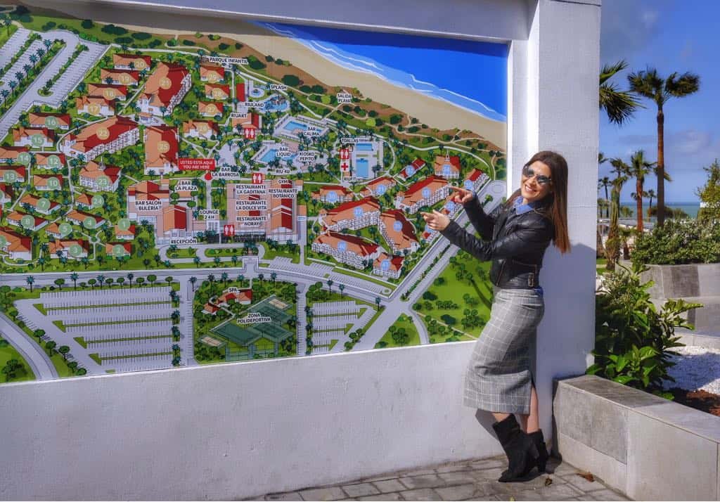 Hotel Riu Chiclana - Viajando con mami y Descubriendo viajes - mapa del resrot