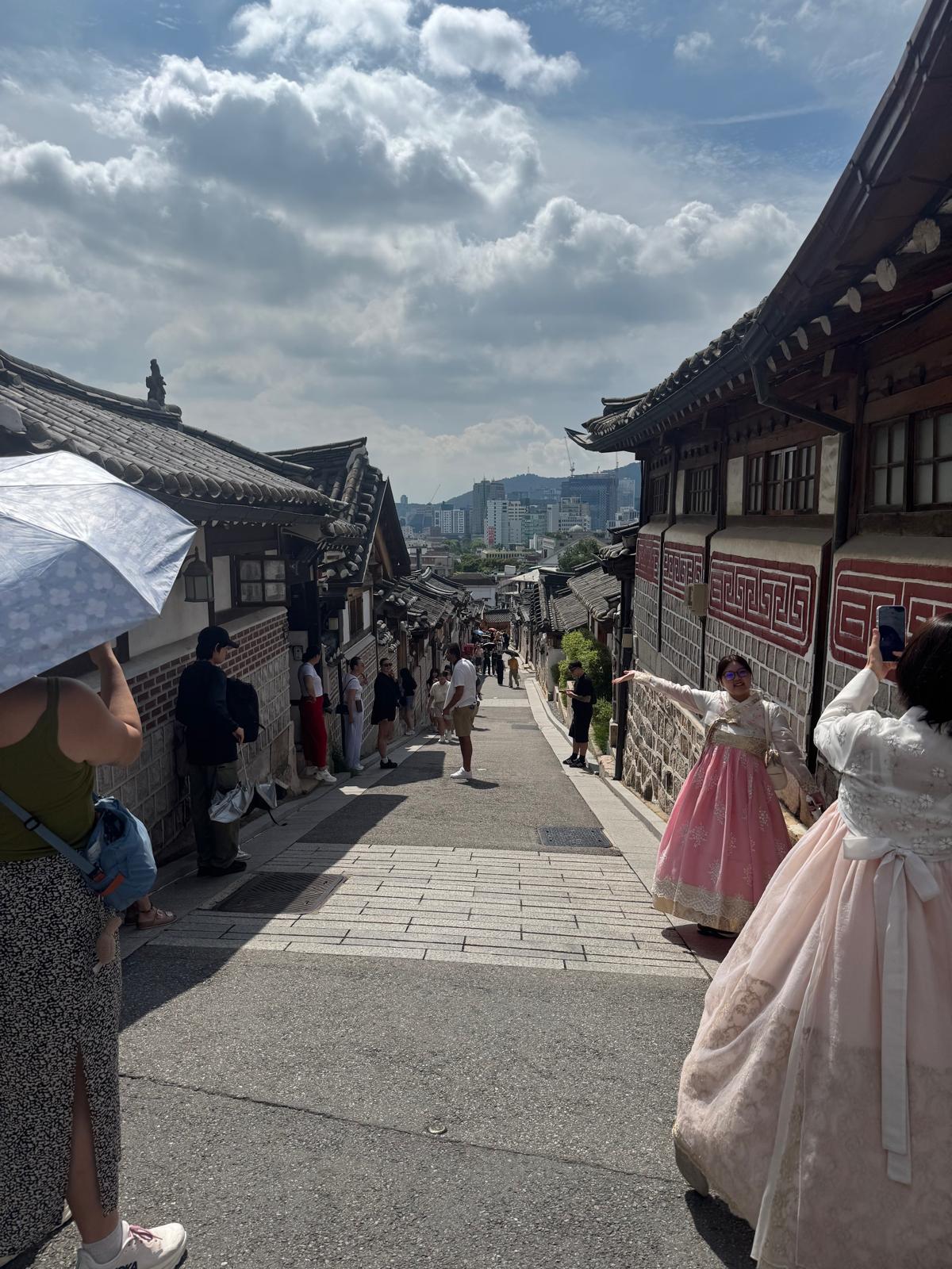 Casas tradicionales del barrio de Bukchon, en Seúl