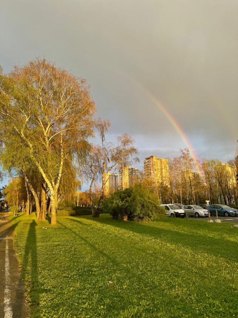 Rainbow on Dubrovnik Avenue in Novi Zagreb