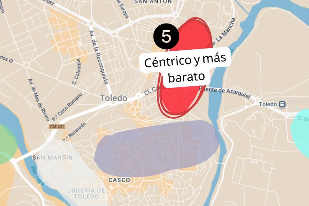 mapa Plaza de Toros y Puerta de Bisagra descubriendo viajes