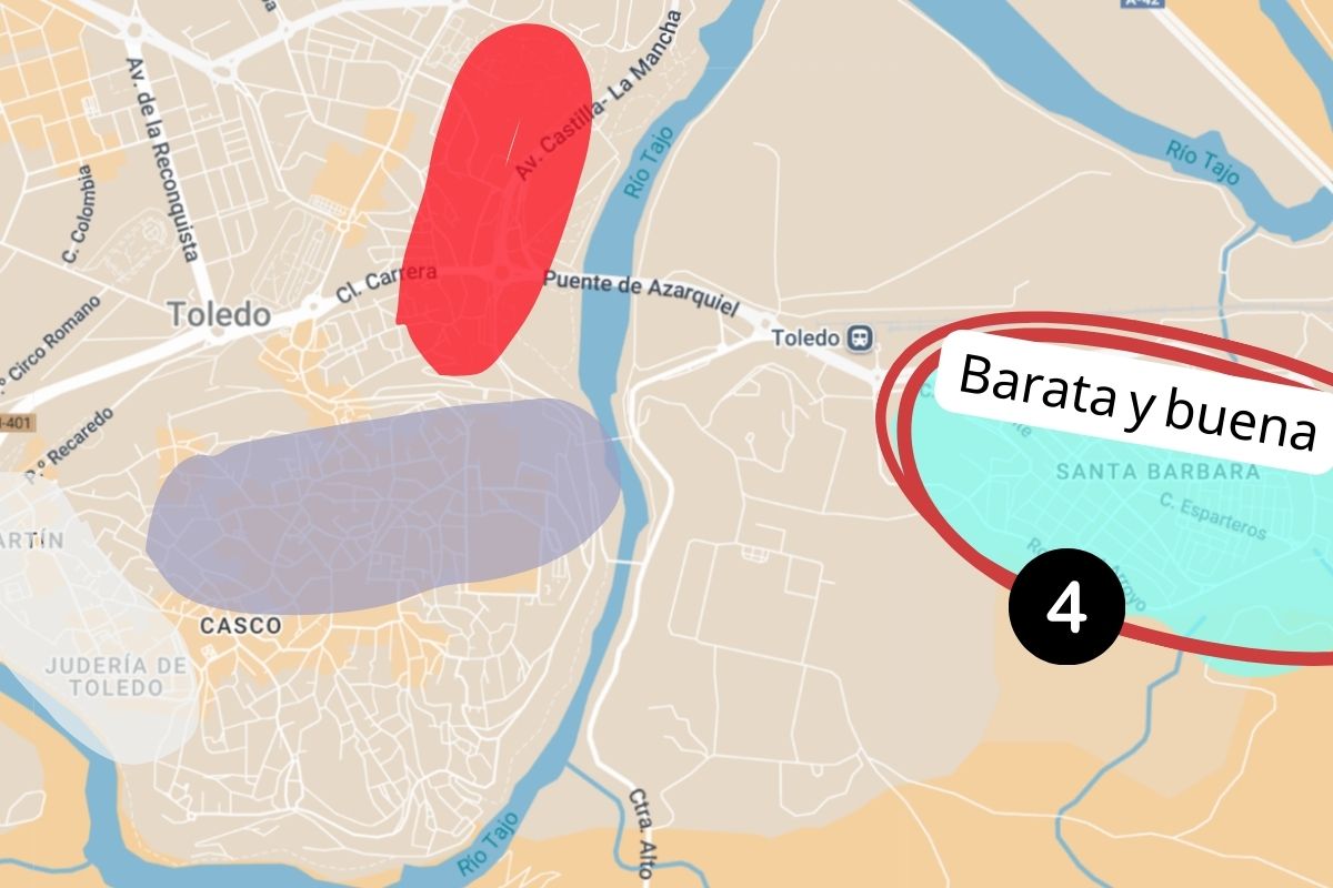 zona de santa barbara toledo descubriendo viajes mapa