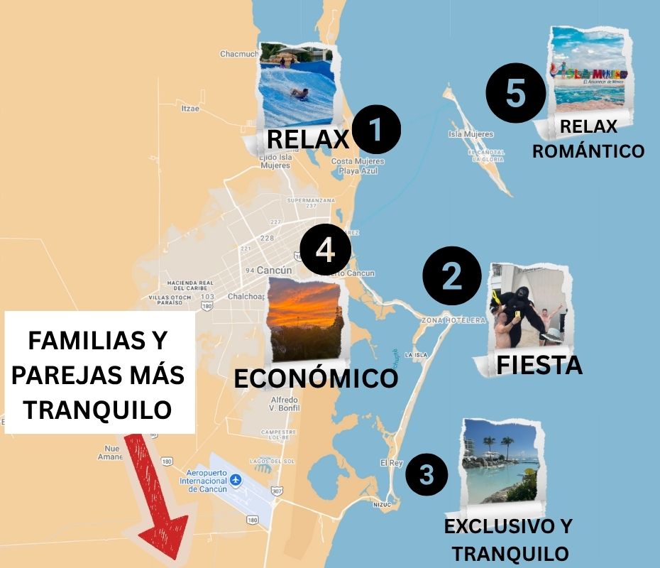 Donde alojarse en cancún - mapa descubriendo viajes (2)