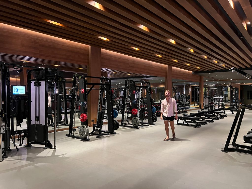 Foto en el gimnasio del hotel Lopesan Costa Bavaro