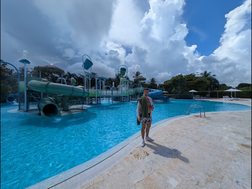 Foto en el parque acuático del hotel Melia Caribe Beach Resort en Punta Cana