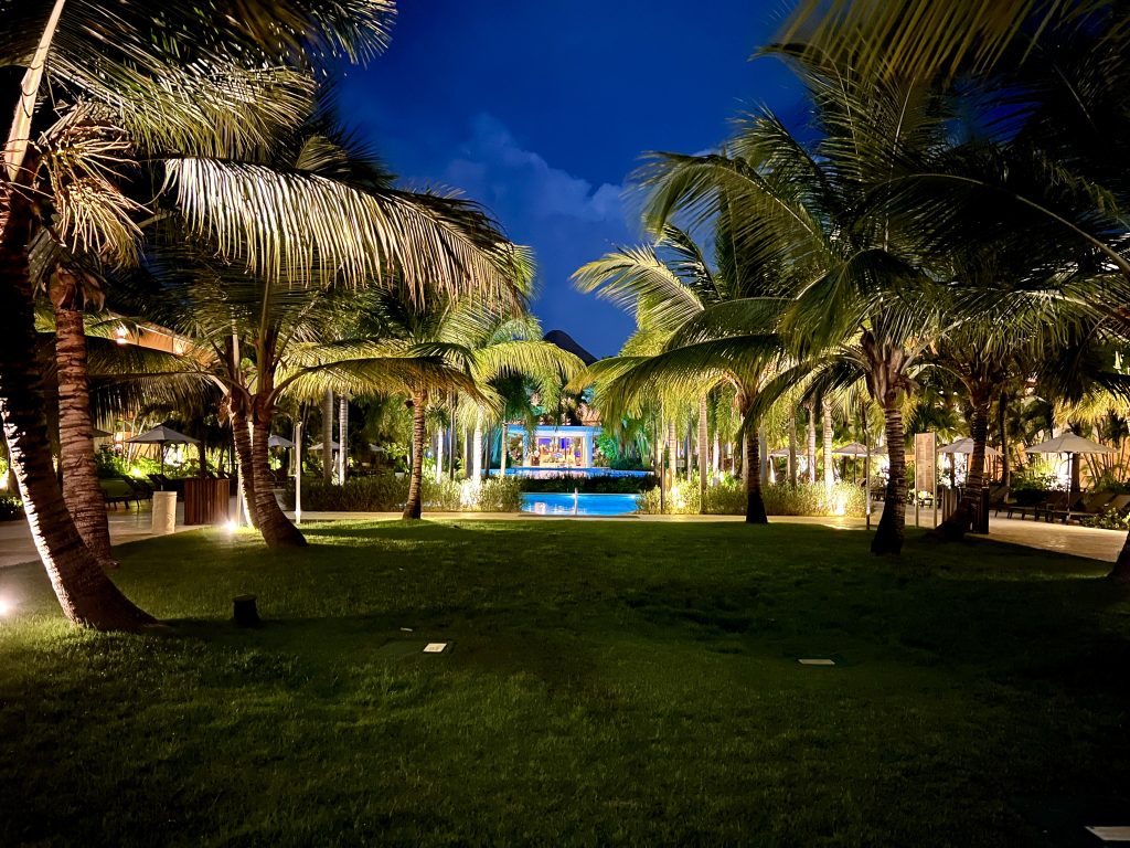 Dreams Royal Punta Cana - gardens at night- Discovering Stays