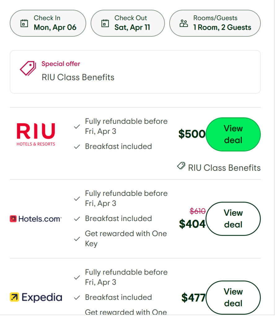 The caribbean price comparation discovering stays2