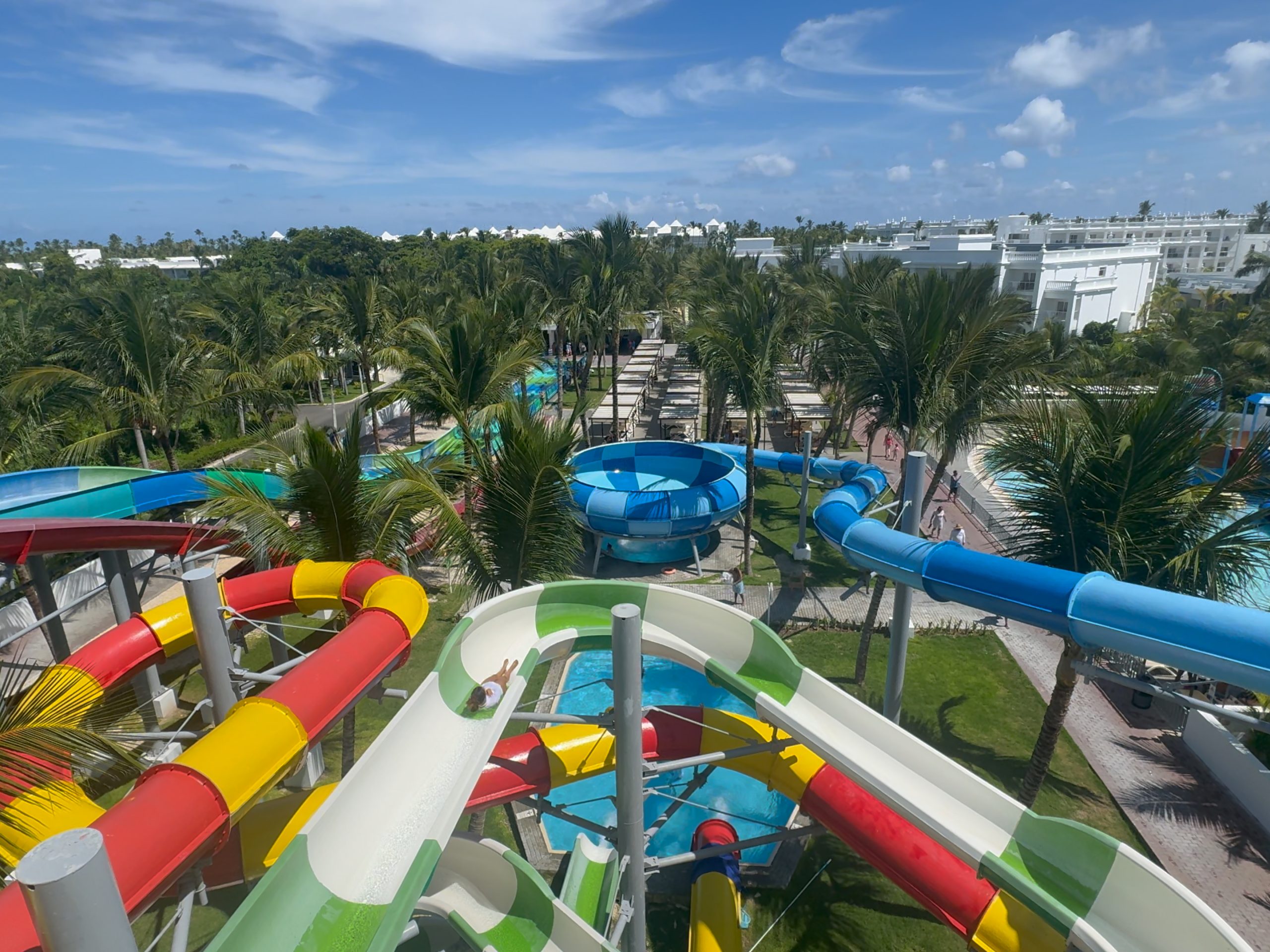 Toboganes del parque acuático RIU en el Palace Bávaro