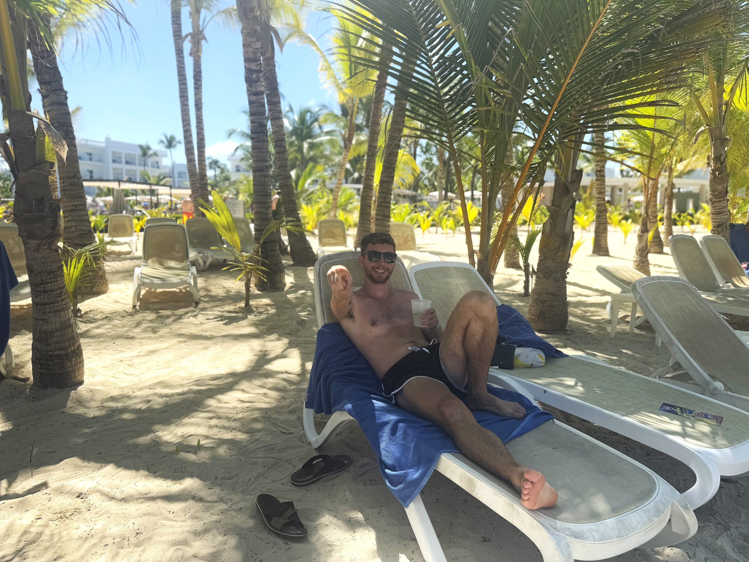Arena Gorda beach with coconut palms at RIU Palace Bávaro