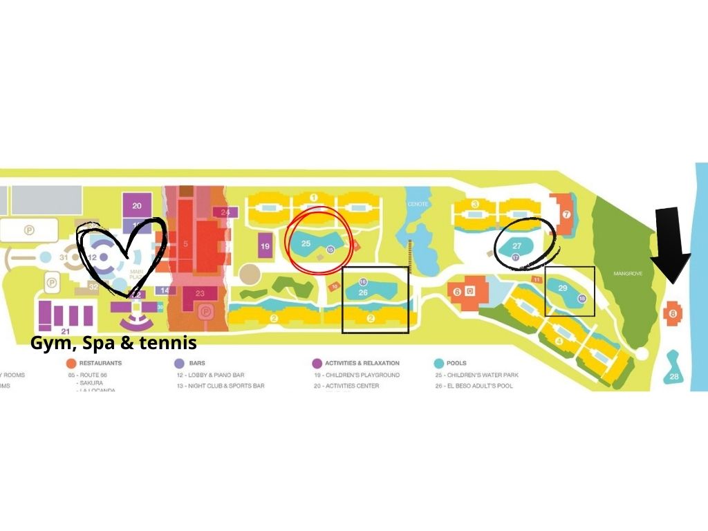 Mapa Ocean Riviera - Descubriendo Viajes