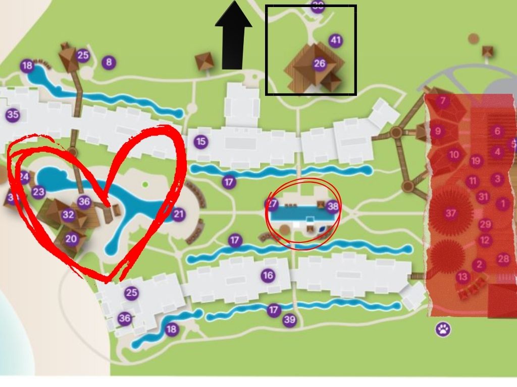 Resort map showing Onyx connection