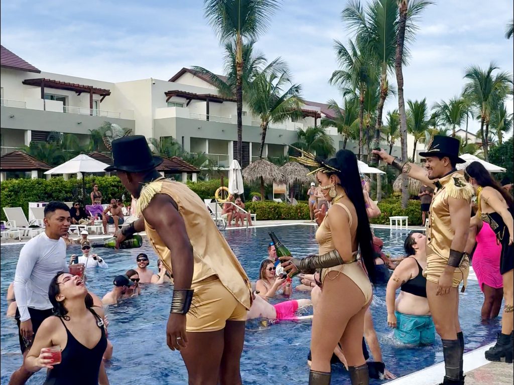 Show at one of the pools