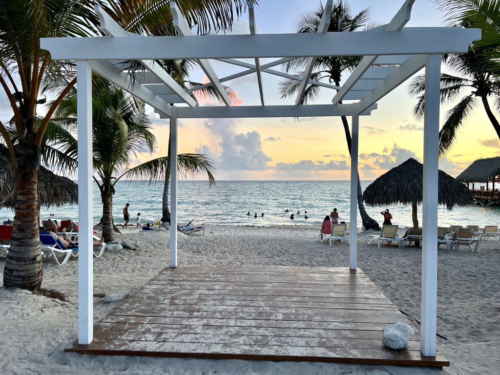 Sunscape La Romana - Platform on the beach waiting for sunset