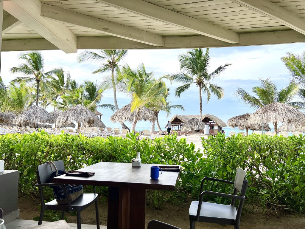 Food right by the beach