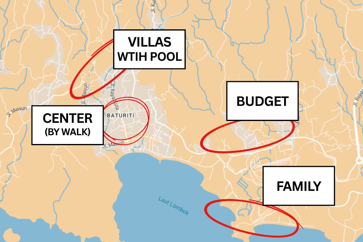Kuta Lombok Map