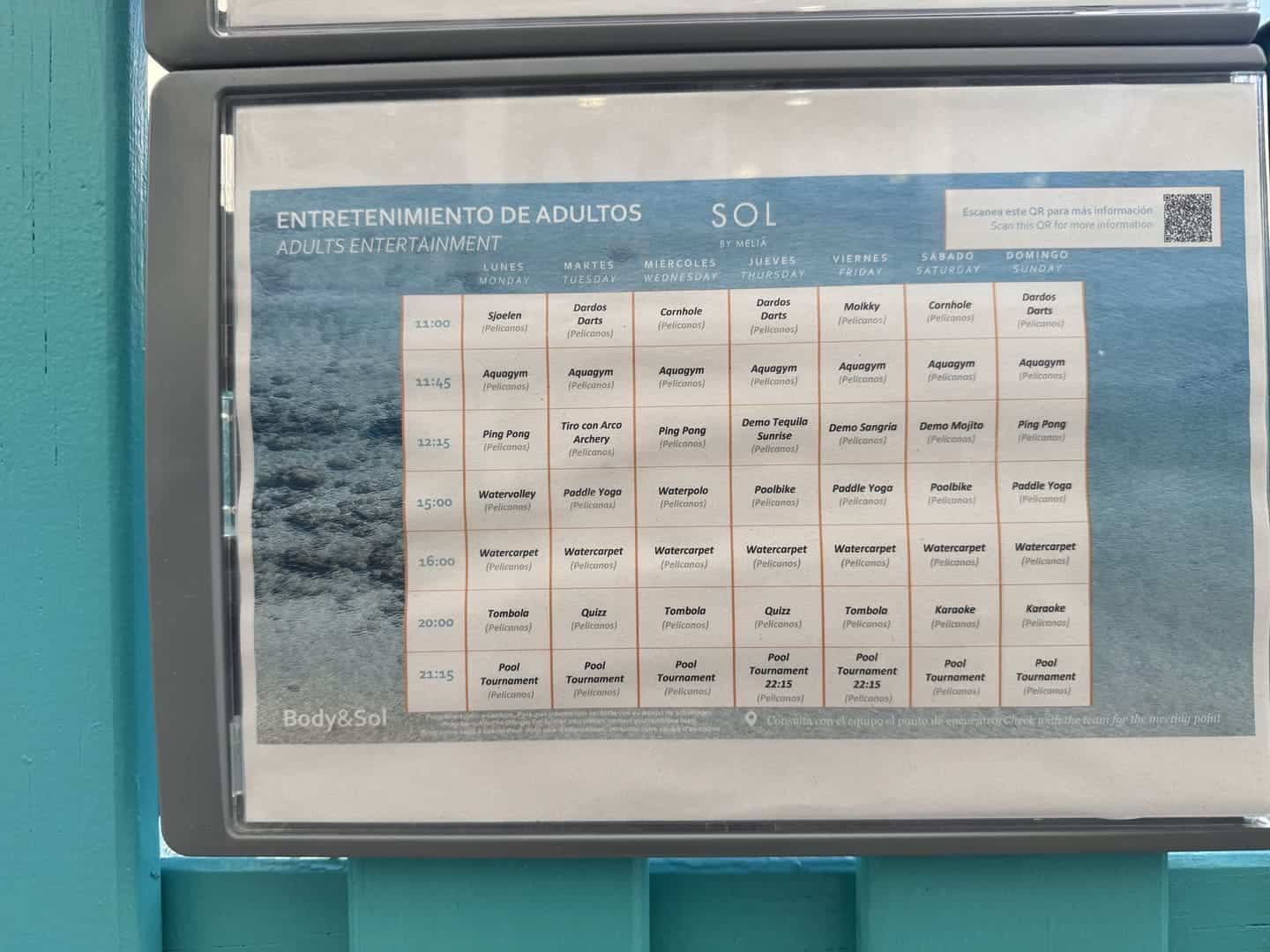 Sol Pelicanos Ocas aquagym