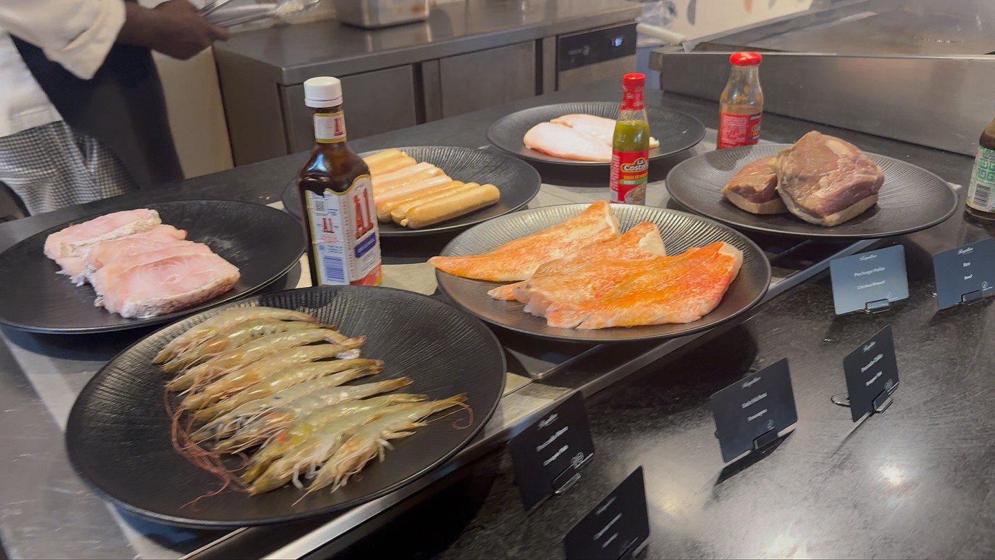 Buffet food at a Punta Cana all-inclusive resort