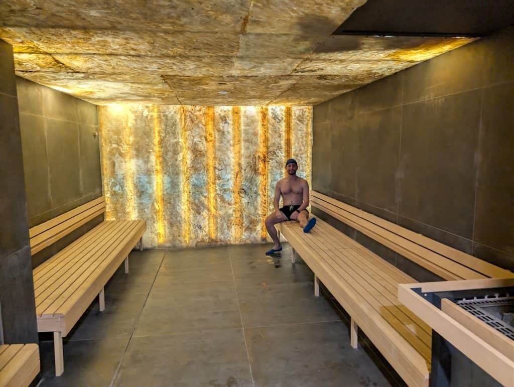 Sauna finlandesa del spa del BCL Levante Club
