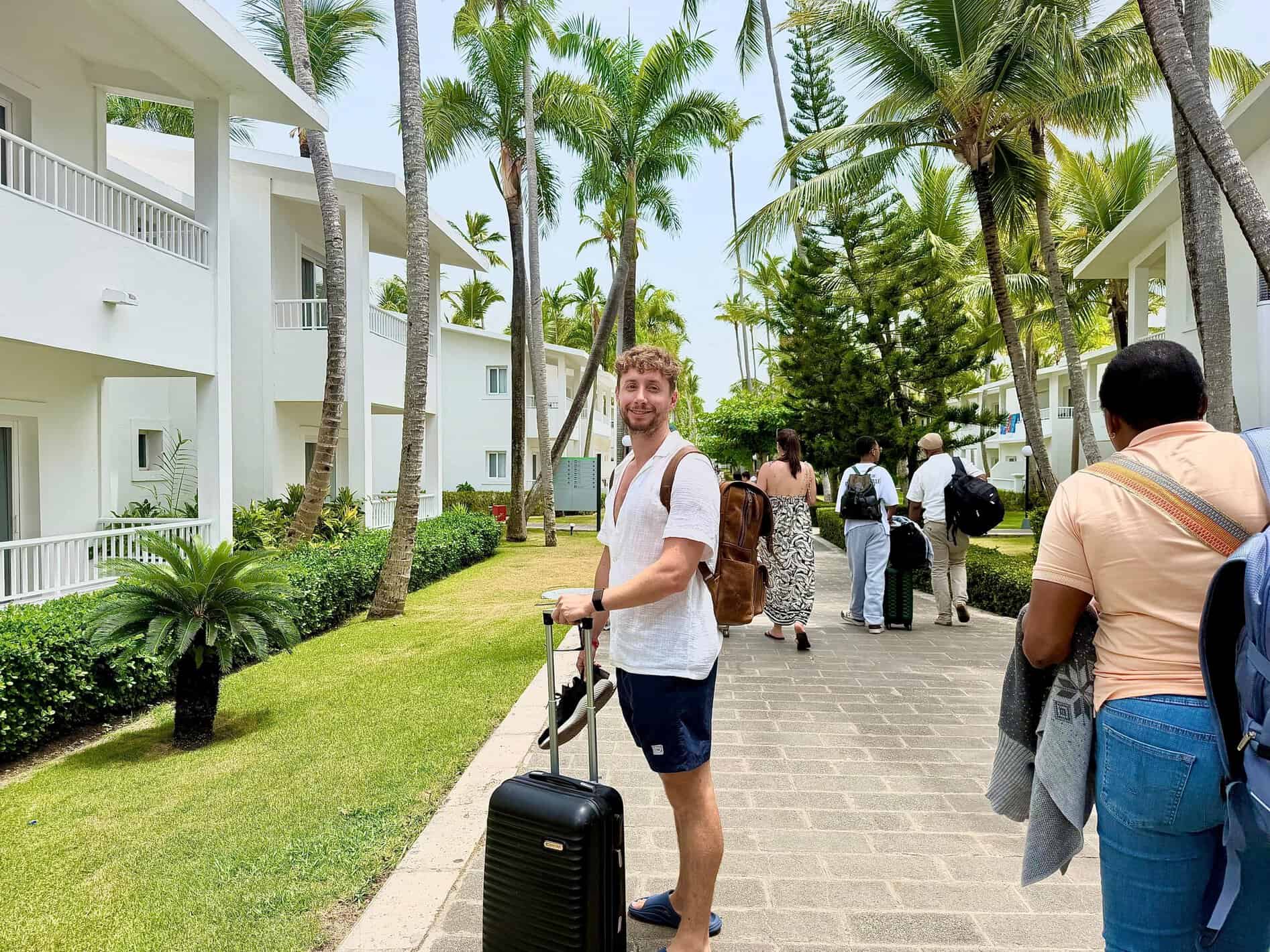 Pasillos de la zona de habitaciones del RIU Bambú
