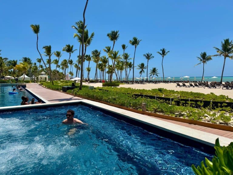 The sea-view hot tub area at Hyatt Zilara Cap Cana