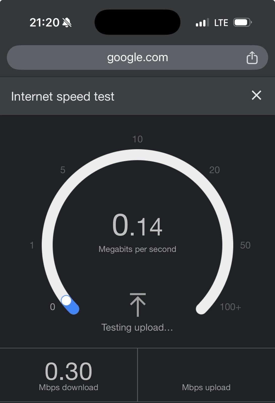 Test de velocidad de Holafly en el puente del Dragón de Da Nang con miles de personas: 0,30 Mbps
