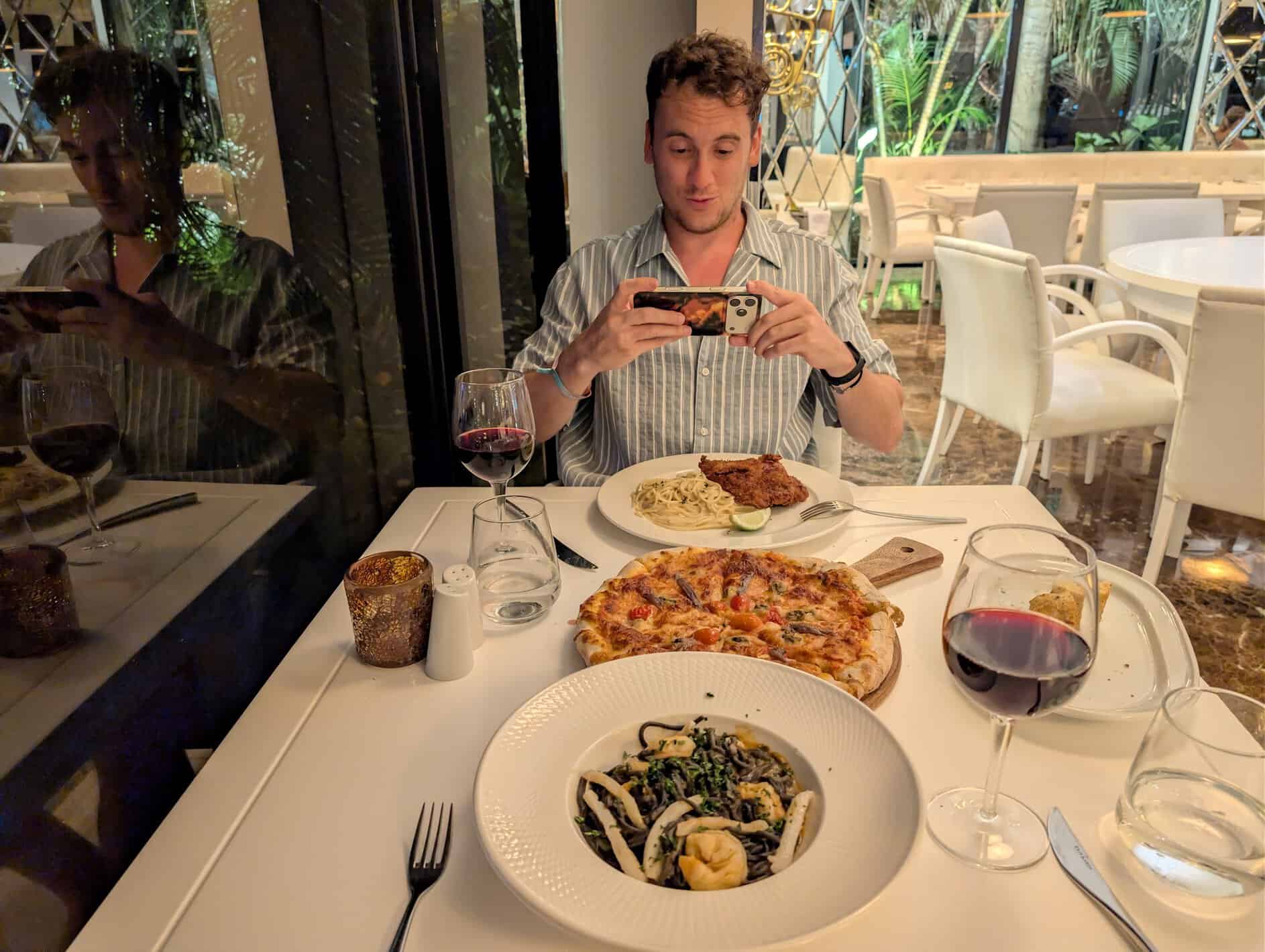 Plato del restaurante italiano del Meliá Caribe Punta Cana