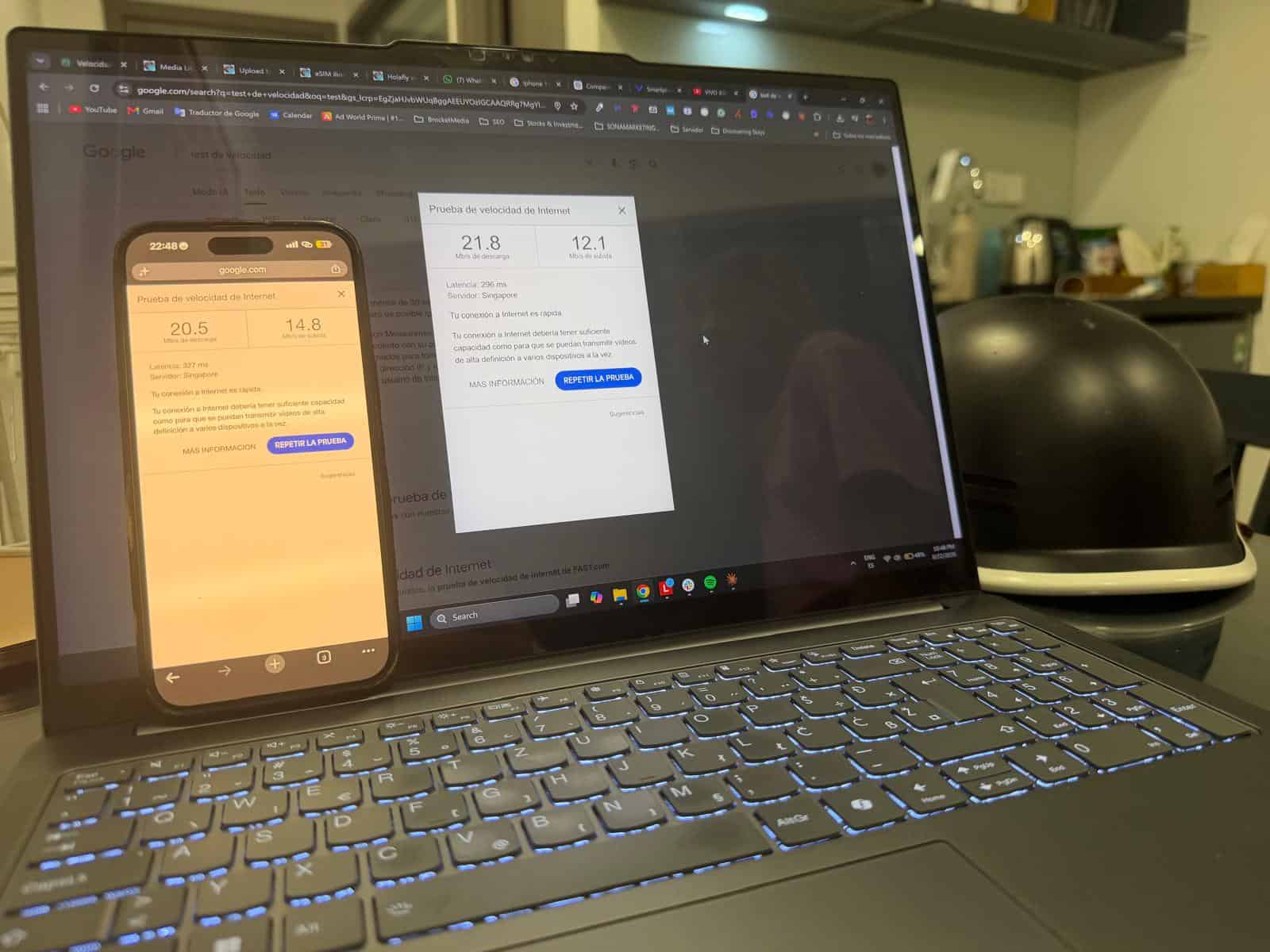 Compartiendo la conexión de la eSIM de Holafly en Vietnam con el 5G a fondo