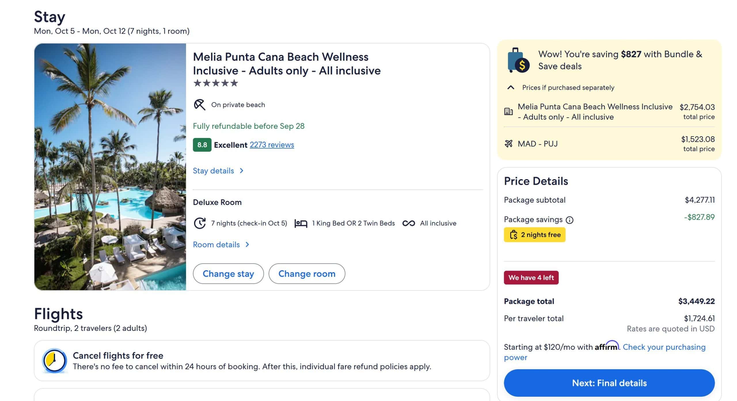 Paquete de vuelo más hotel a Punta Cana en Expedia