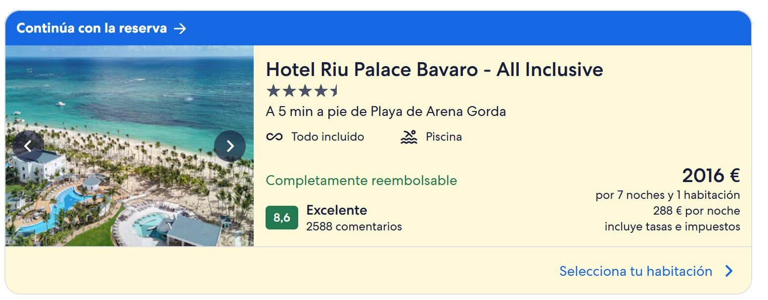 Precio del RIU Palace Bávaro en Expedia